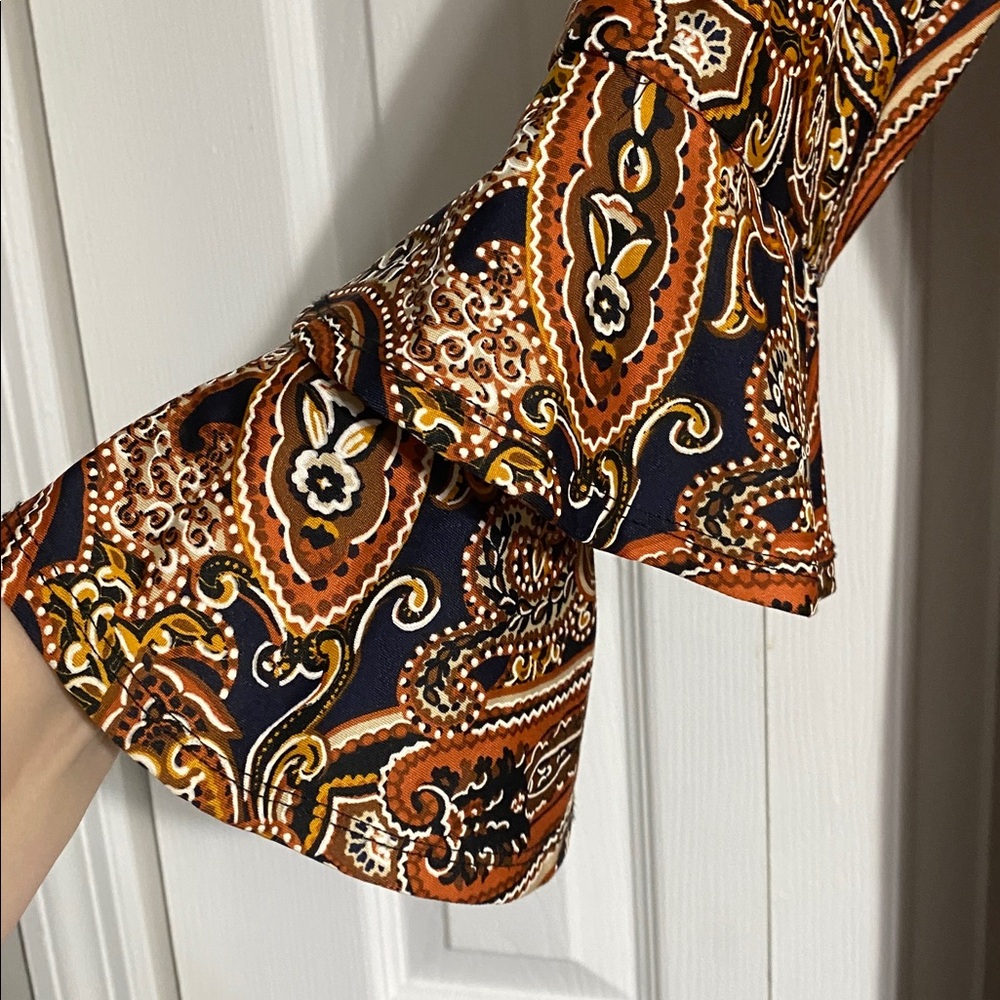 Tacera Shift Dress Multi-color Paisley Boho floral dress size LARGE - Picture 6 of 14